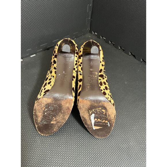 Tory Burch Priscilla Animal Print Bootie Calf Hair Cheetah Leopard‎ Womens 8.5 - Picture 7 of 11